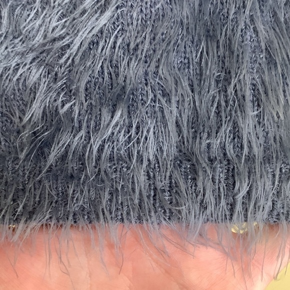 Cecico | Teddy Fuzzy Furry Ombre Stretchy Long Sleeve Round Neck Sweater L - Picture 11 of 17